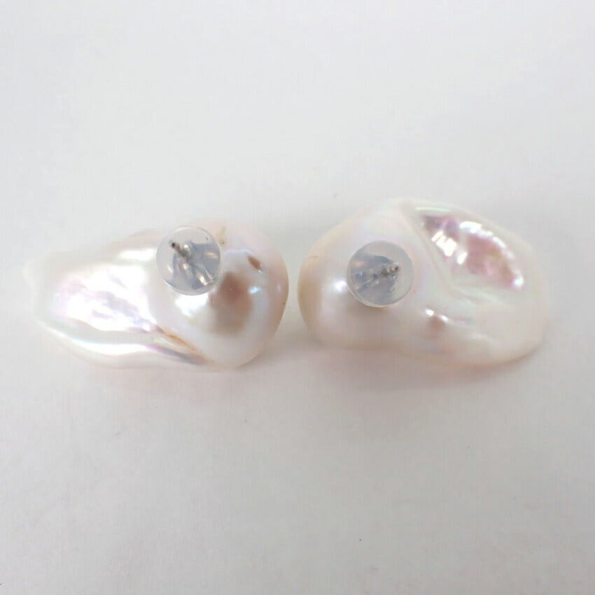 【新品】Pt900 淡水パール/スタッドピアス/j33-9