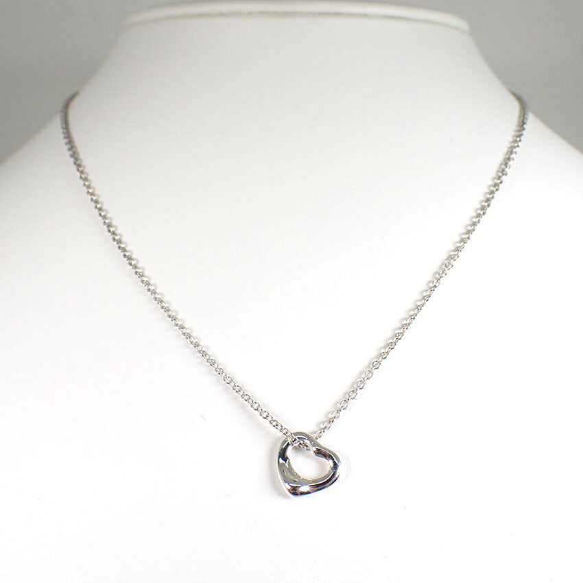 【中古】TIFFANY/ティファニー 925 オープンハート ペンダント/ネックレス/j330-1