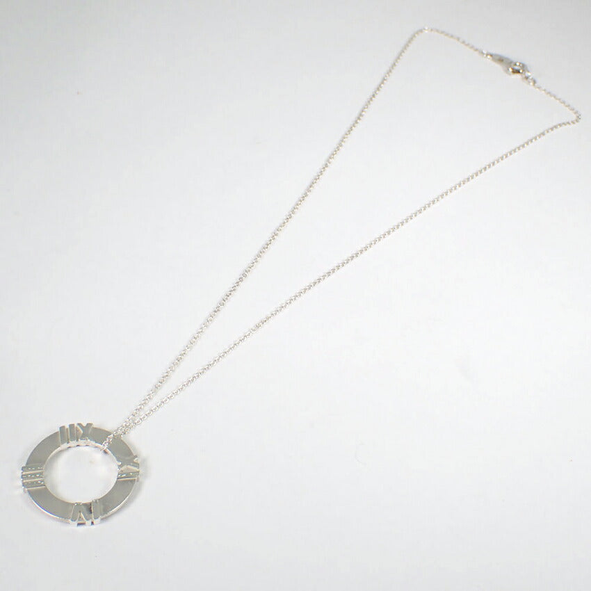 【中古】TIFFANY/ティファニー 925 オープンアトラス サークル ペンダント/ネックレス/j330-6