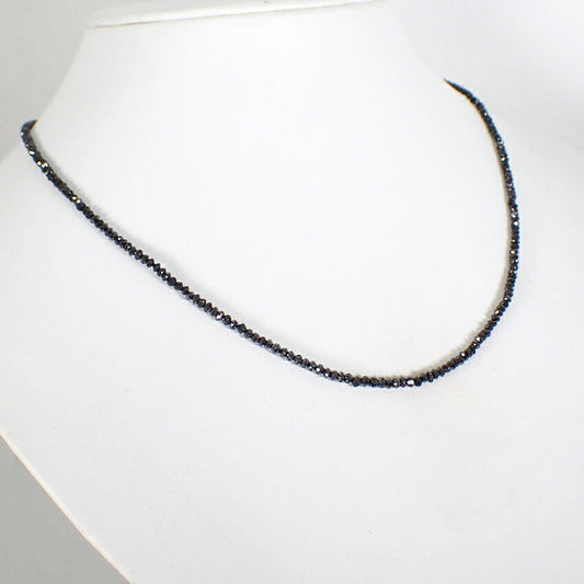 【中古】K18WG ブラックダイヤモンド ネックレス/j331-3