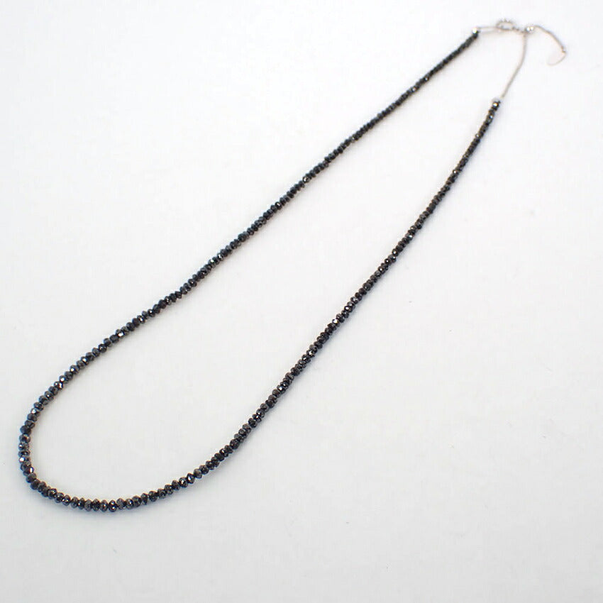 【中古】K18WG ブラックダイヤモンド ネックレス/j331-3
