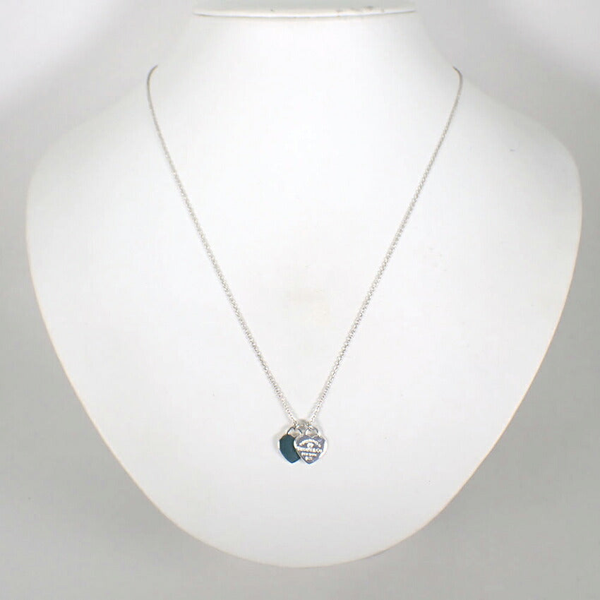 【中古】TIFFANY/ティファニー 925 リターントゥティファニー ダイヤ/1pc ダブルハート ペンダント/j332-10