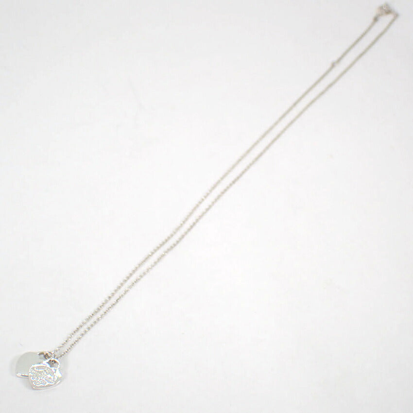 【中古】TIFFANY/ティファニー 925 リターントゥティファニー ダイヤ/1pc ダブルハート ペンダント/j332-10