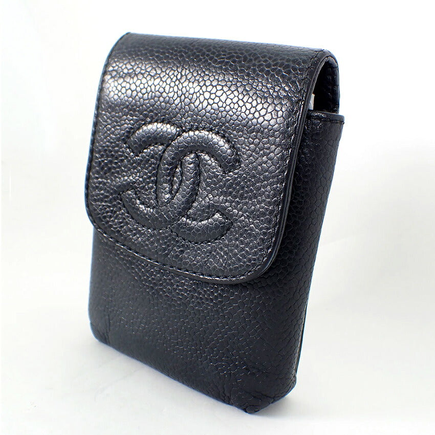 【中古】CHANEL/シャネル キャビアスキン 6番台 シガレットケース/j332-4