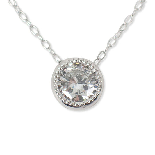 【新品】K18WG ダイヤモンド 0.50ct ペンダント/ネックレス/j332-8