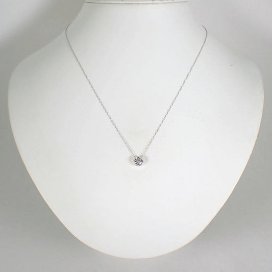 【新品】K18WG ダイヤモンド 0.50ct ペンダント/ネックレス/j332-8