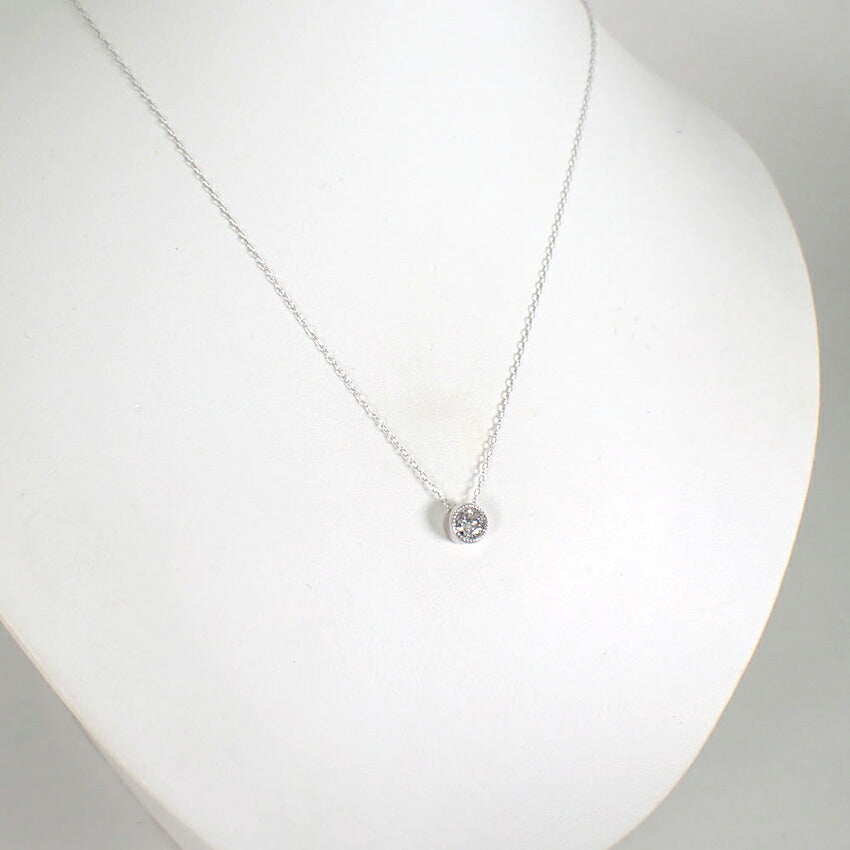 【新品】K18WG ダイヤモンド 0.50ct ペンダント/ネックレス/j332-8