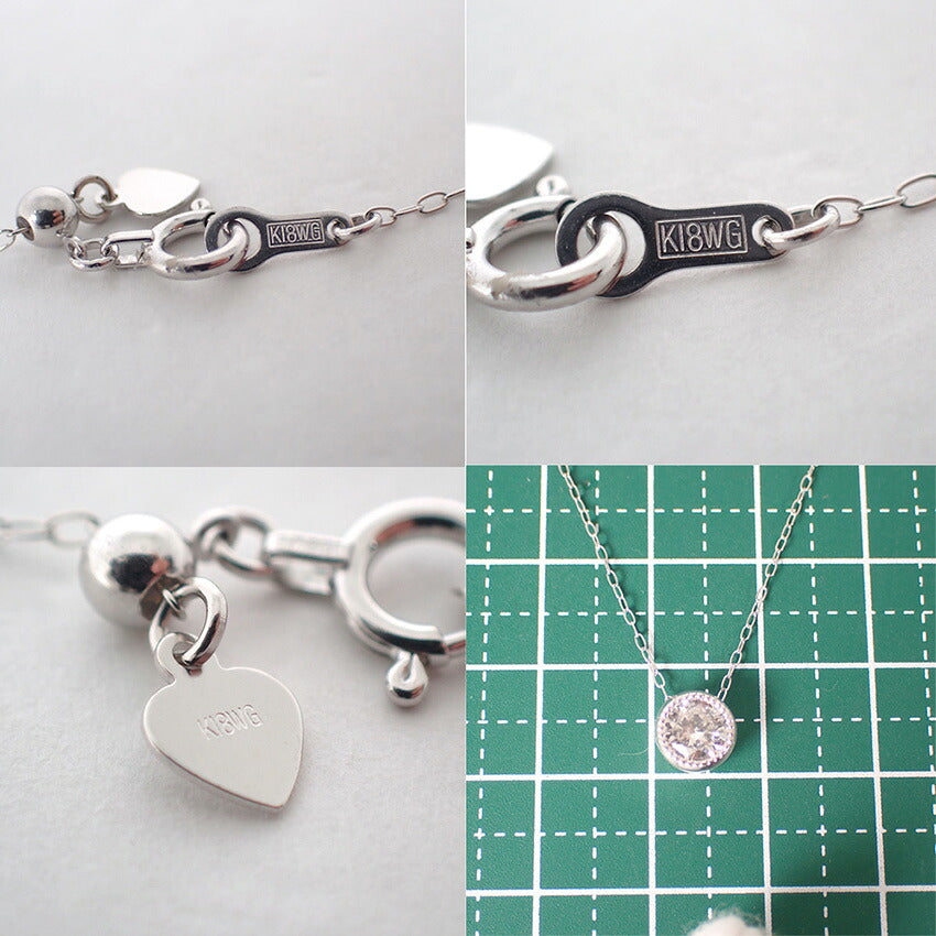 【新品】K18WG ダイヤモンド 0.50ct ペンダント/ネックレス/j332-8