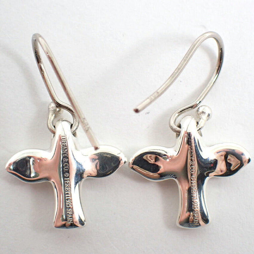 【中古】TIFFANY/ティファニー 925/585 PERETTI バード クロス ピアス/j333-3
