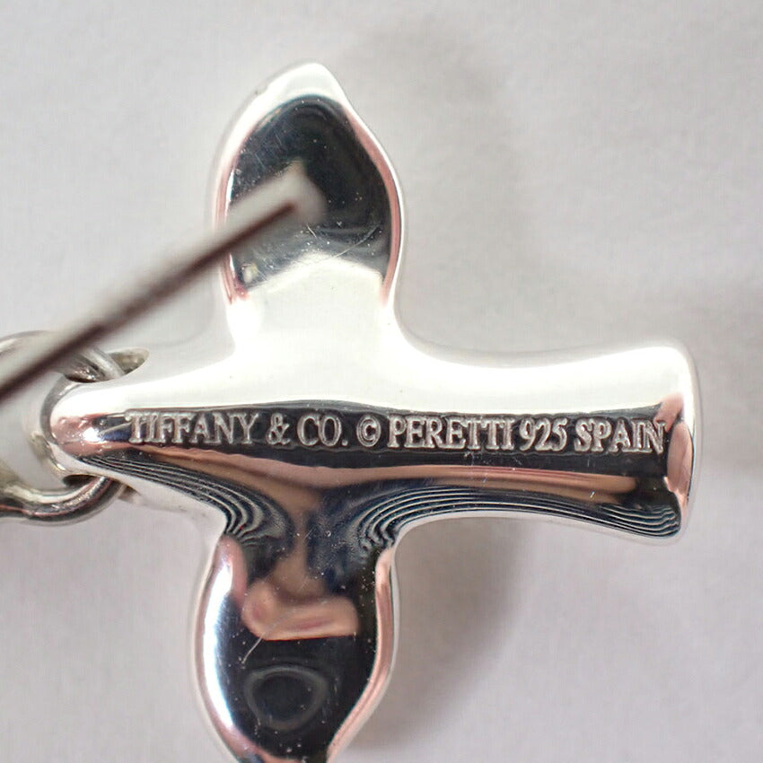 【中古】TIFFANY/ティファニー 925/585 PERETTI バード クロス ピアス/j333-3