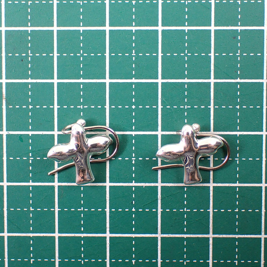 【中古】TIFFANY/ティファニー 925/585 PERETTI バード クロス ピアス/j333-3