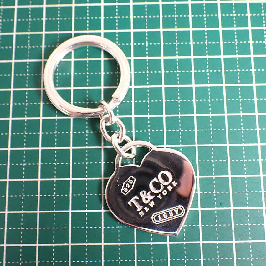 【中古】TIFFANY/ティファニー 925 ハートタグ付き キーリング/j333-4