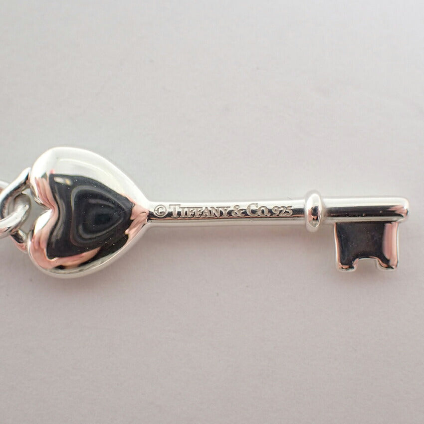 【中古】TIFFANY/ティファニー 925 ハートキー ブルー ペンダント/ネックレス/j333-7