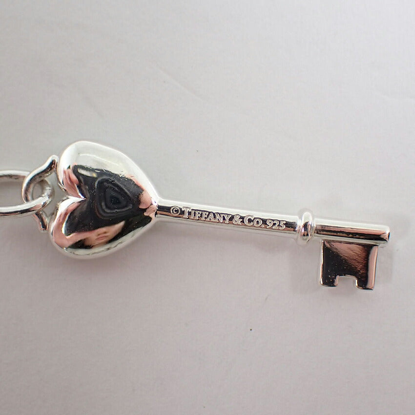 【中古】TIFFANY/ティファニー 925 キー ブルーハートキー ペンダント/ネックレス/j333-9