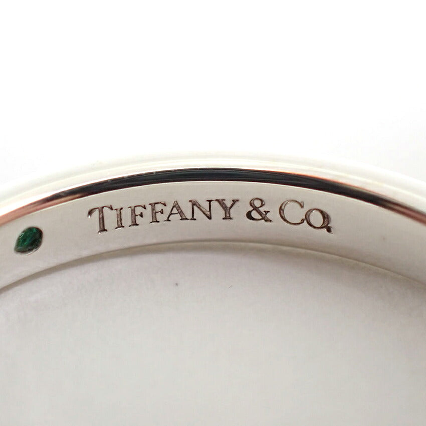 【中古】TIFFANY/ティファニー 925 エメラルド スタッキングバンド リング /10号/j334-4