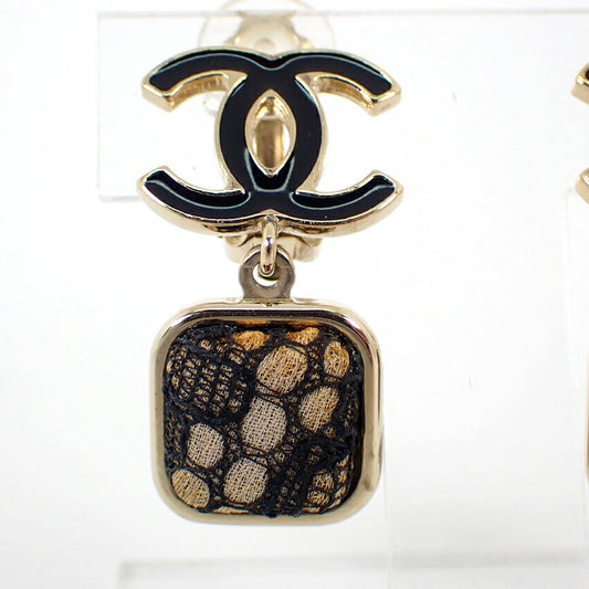 【中古】CHANEL/シャネル ココマーク レース イヤリング/j36-2