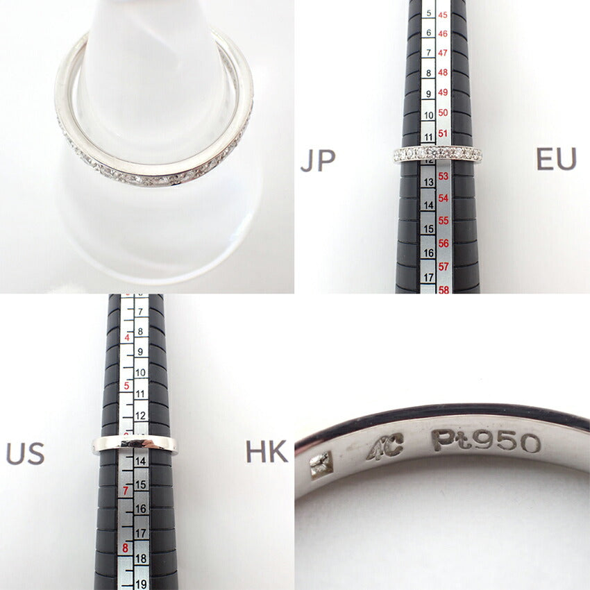 【中古】4℃ Pt950 ダイヤモンド リング /11号/j36-8