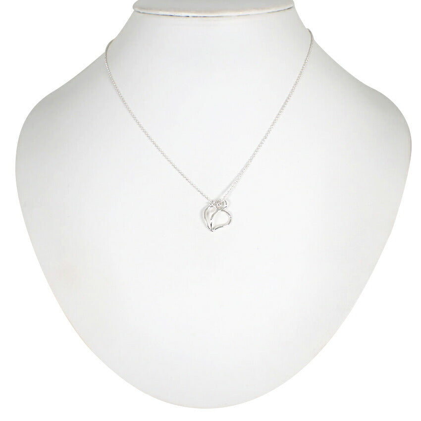 【中古】TIFFANY/ティファニー 925 オープンハート ペンダント/ネックレス/j37-10