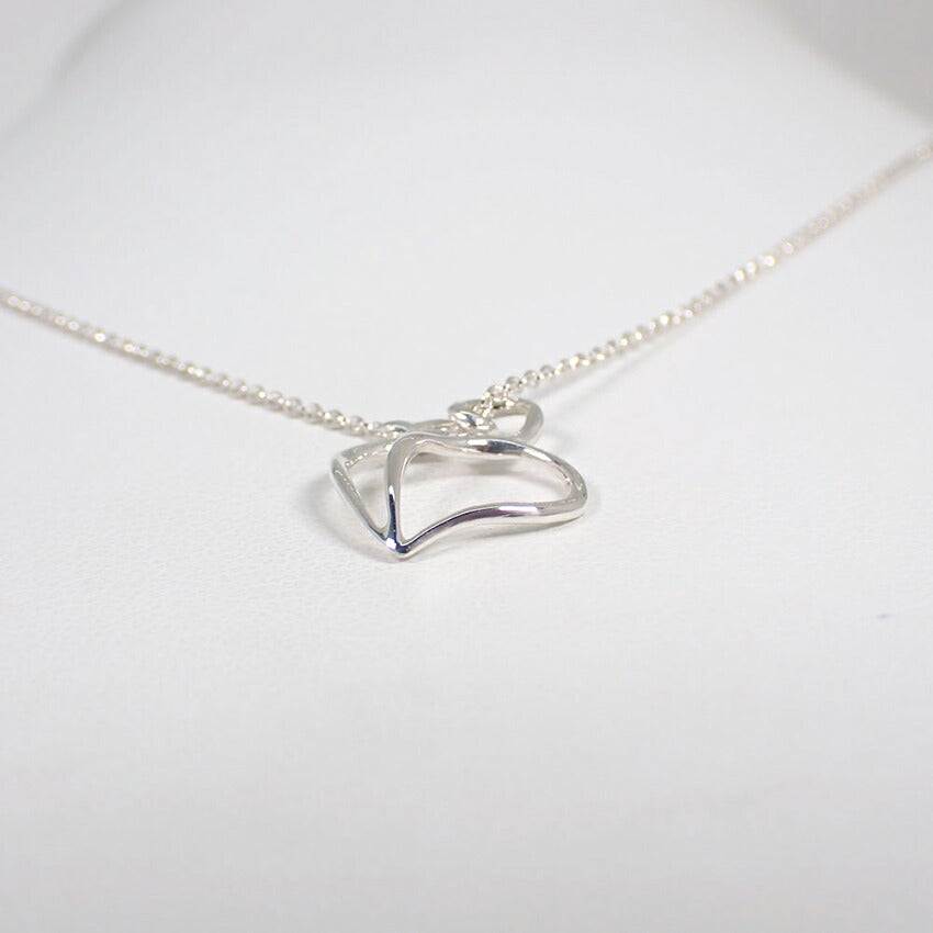 【中古】TIFFANY/ティファニー 925 オープンハート ペンダント/ネックレス/j37-10