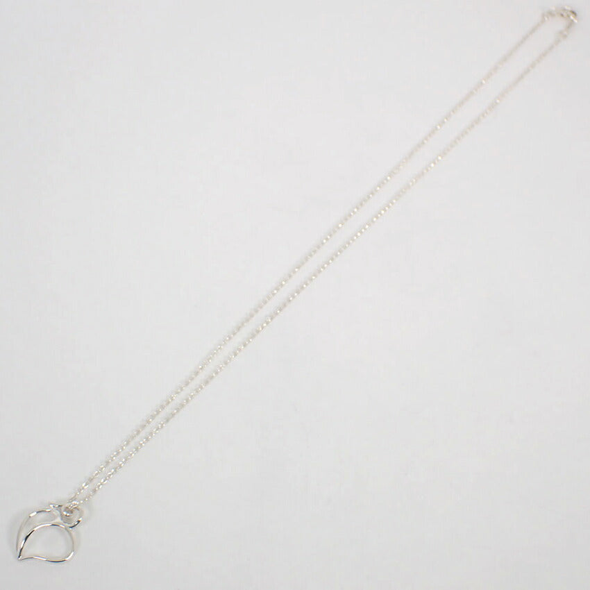 【中古】TIFFANY/ティファニー 925 オープンハート ペンダント/ネックレス/j37-10