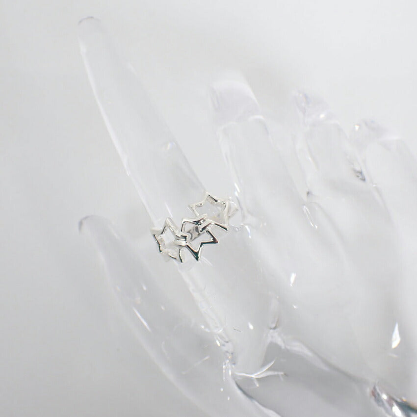 【中古】TIFFANY/ティファニー 925 トリプルスター リング /9.5号/j37-8