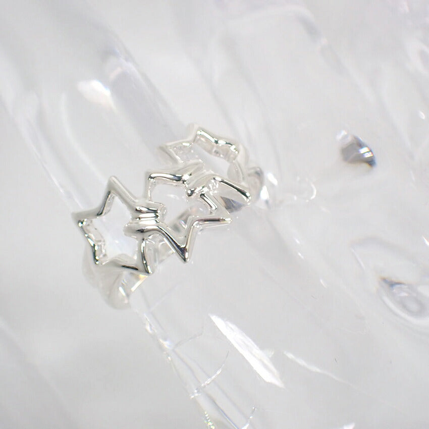【中古】TIFFANY/ティファニー 925 トリプルスター リング /9.5号/j37-8