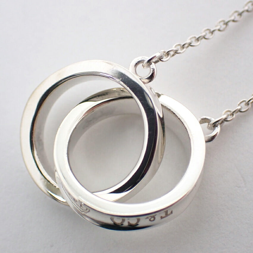 【中古】TIFFANY/ティファニー 925 1837 インターロッキング サークル ネックレス/j37-9