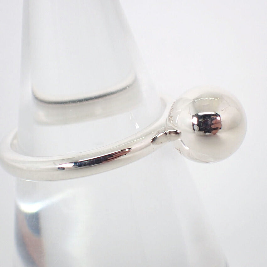 【中古】TIFFANY/ティファニー 925 ボールダングル リング /9号/j38-10