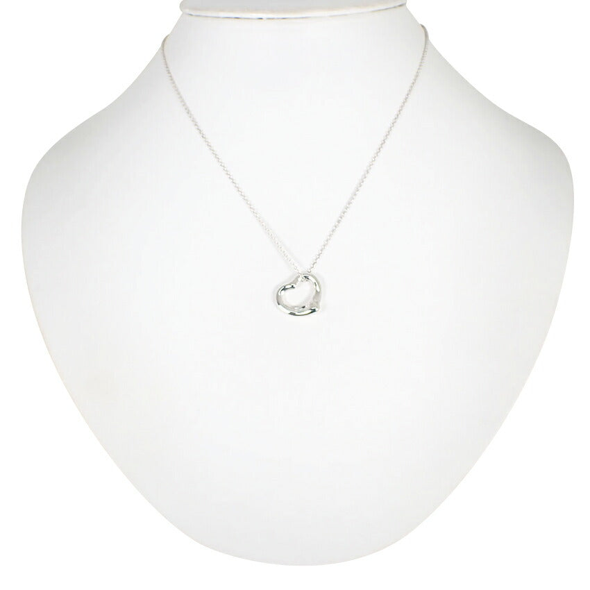 【中古】TIFFANY/ティファニー 925 オープンハート ペンダント/ネックレス/j38-8