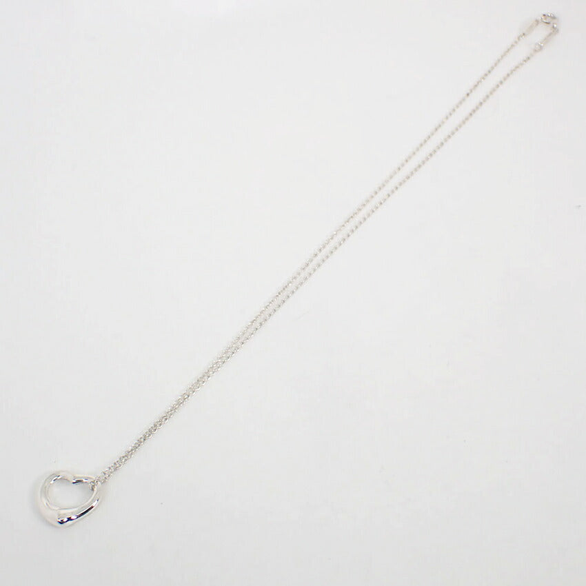 【中古】TIFFANY/ティファニー 925 オープンハート ペンダント/ネックレス/j38-8
