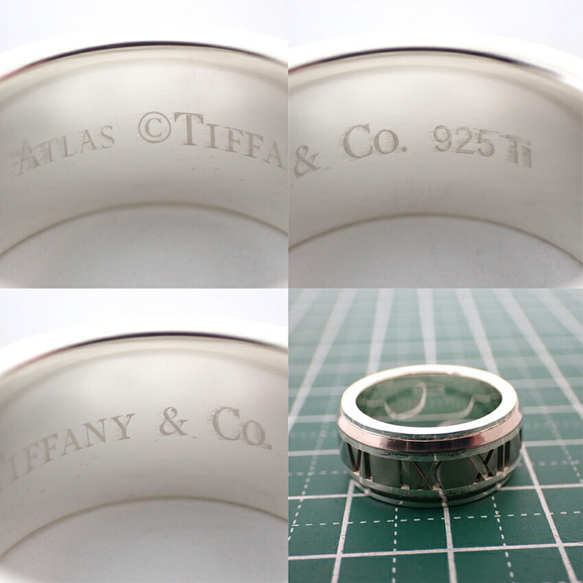 【中古】TIFFANY/ティファニー/SV925/チタン/アトラス/リング /9号/j40-10