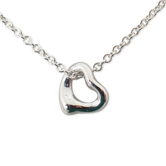 【中古】TIFFANY/ティファニー/Ag925/オープンハートミニ/ペンダント/ネックレス/j40-8