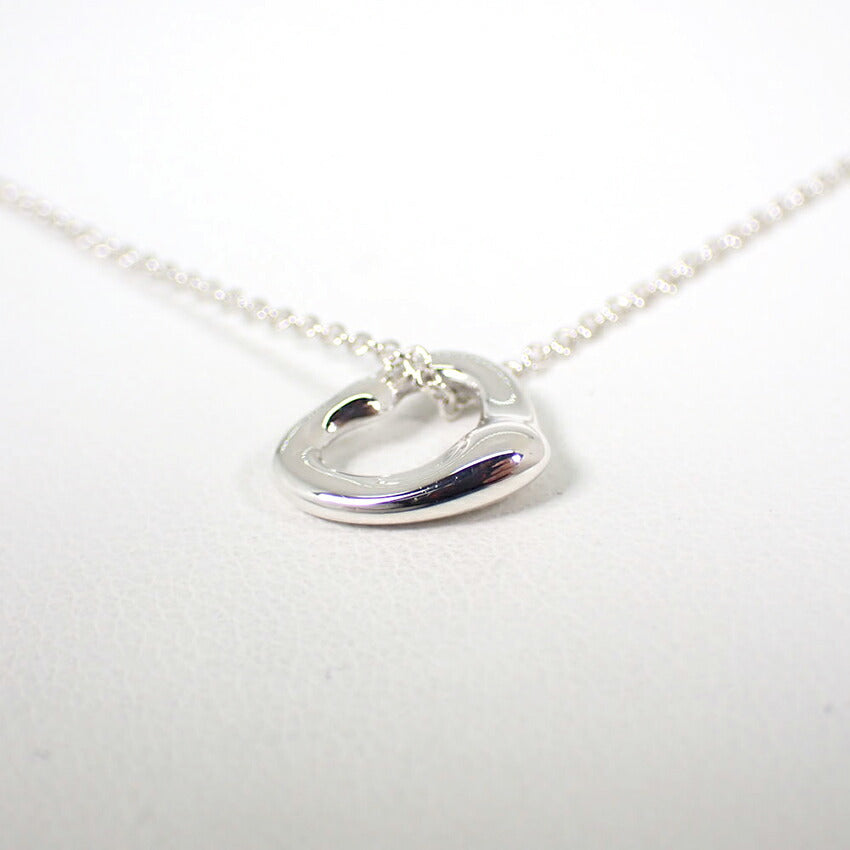 【中古】TIFFANY/ティファニーAg925/オープンハート/ペンダント/ネックレス/j42-5