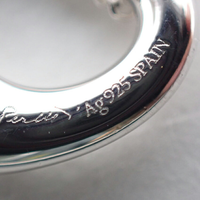 【中古】TIFFANY/ティファニーAg925/オープンハート/ペンダント/ネックレス/j42-5