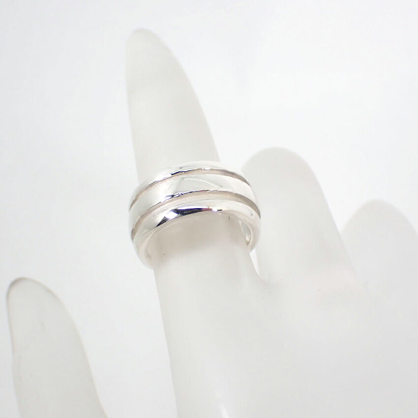 【中古】TIFFANY/ティファニー 925 ダブルライン リング /6.5号/j43-10