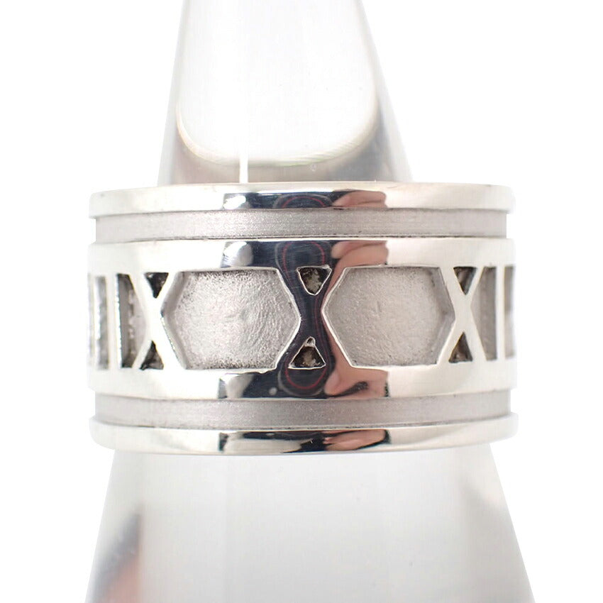 【中古】TIFFANY/ティファニー 925 アトラスワイド リング /14号/j45-1