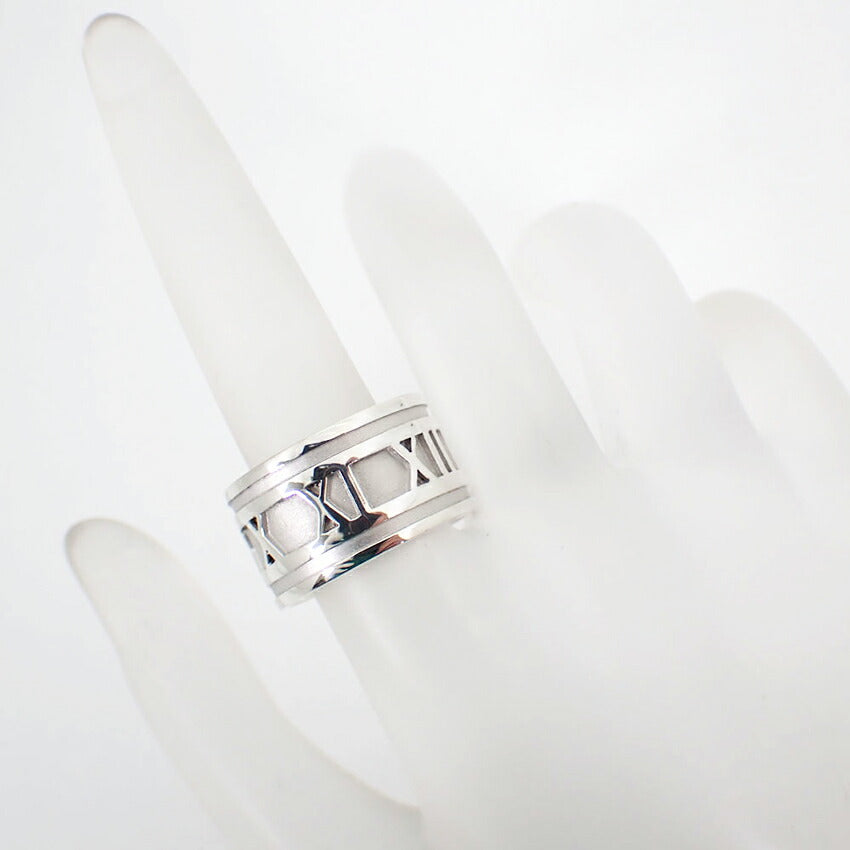 【中古】TIFFANY/ティファニー 925 アトラスワイド リング /14号/j45-1