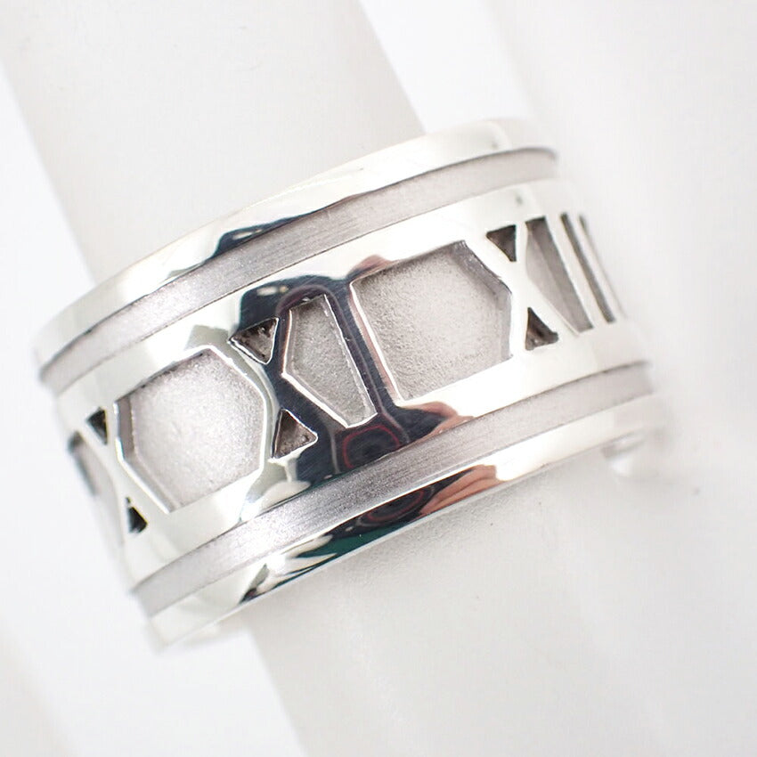 【中古】TIFFANY/ティファニー 925 アトラスワイド リング /14号/j45-1