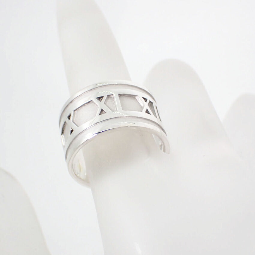 【中古】TIFFANY/ティファニー 925 アトラスワイド リング /14号/j45-1