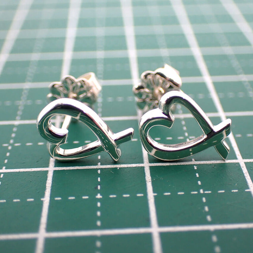 【中古】TIFFANY/ティファニー 925 ラビングハート ピアス/j45-6
