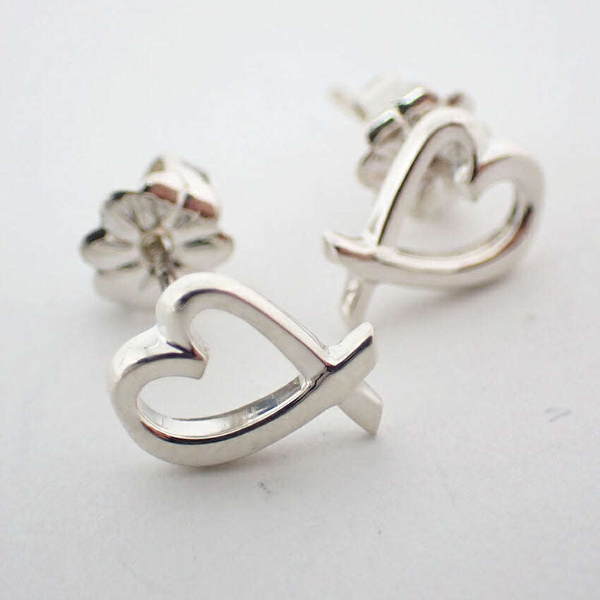 【中古】TIFFANY/ティファニー 925 ラビングハート ピアス/j45-6