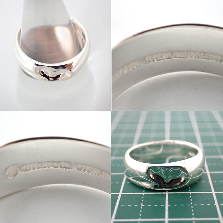【中古】TIFFANY/ティファニー 925 ハート リング /10号/j46-6