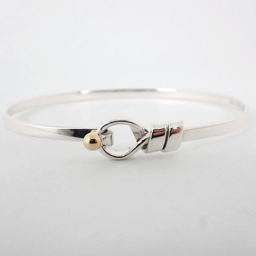 【中古】TIFFANY/ティファニー 925/750  フック＆アイ バングル/j47-5