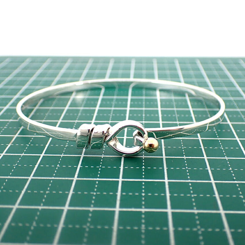 【中古】TIFFANY/ティファニー 925/750  フック＆アイ バングル/j47-5
