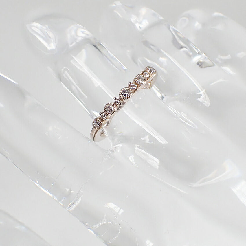 【中古】agete/アガット/K18PG/ダイヤモンド/0.14ct/リング /10号/j48-1
