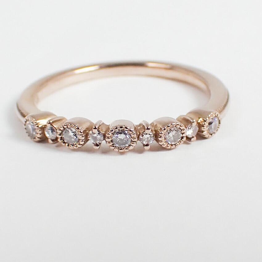 【中古】agete/アガット/K18PG/ダイヤモンド/0.14ct/リング /10号/j48-1