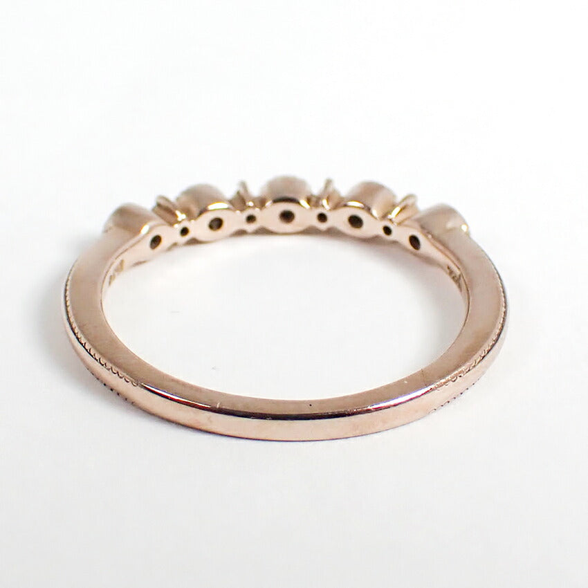 【中古】agete/アガット/K18PG/ダイヤモンド/0.14ct/リング /10号/j48-1