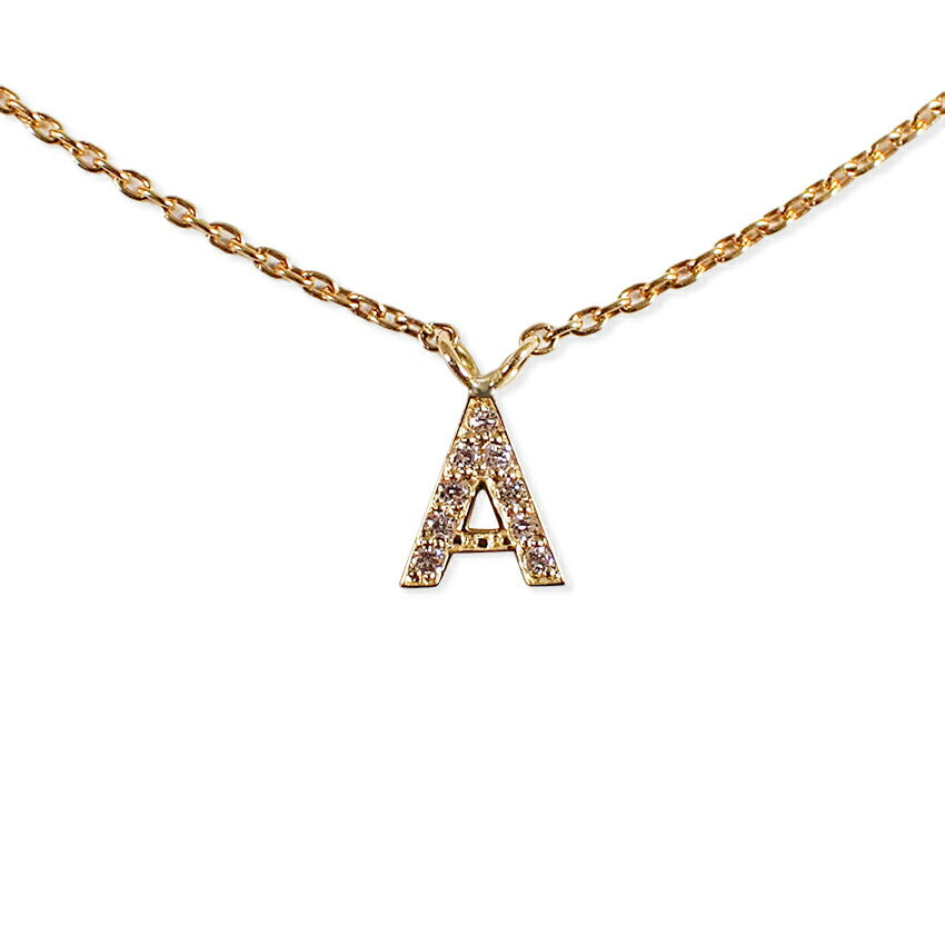【中古】Star Jewelry/スタージュエリー/K18YG/ダイヤモンド/イニシャルA/ペンダント/ ネックレス/j48-4