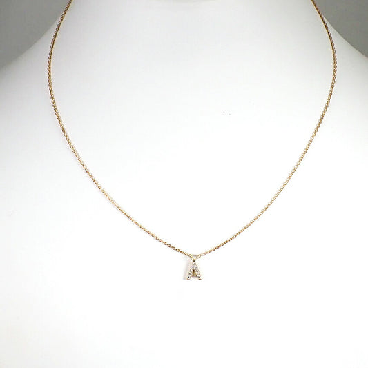 【中古】Star Jewelry/スタージュエリー/K18YG/ダイヤモンド/イニシャルA/ペンダント/ ネックレス/j48-4
