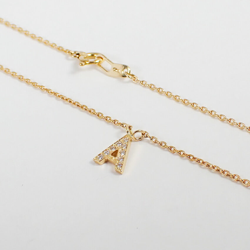 【中古】Star Jewelry/スタージュエリー/K18YG/ダイヤモンド/イニシャルA/ペンダント/ ネックレス/j48-4